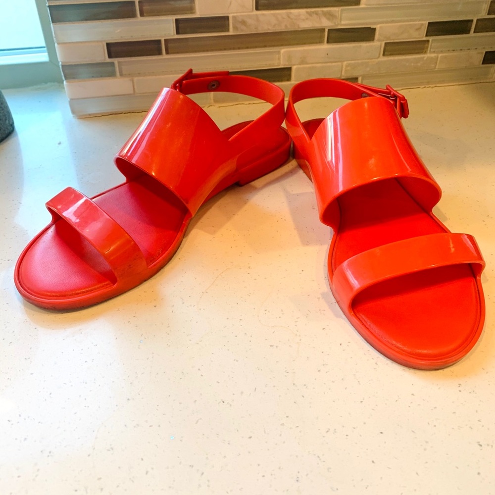 Melissa Classy Red Jelly Flat Sandals EU 38